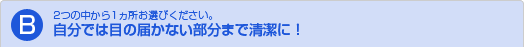お掃除メニューご注文のステップ